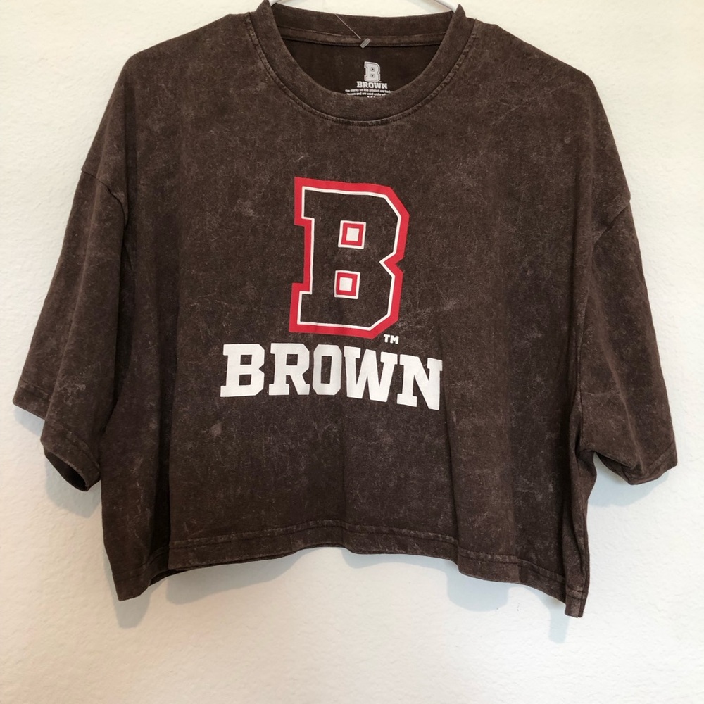 Brown University Cropped T-Shirt - Brown XL